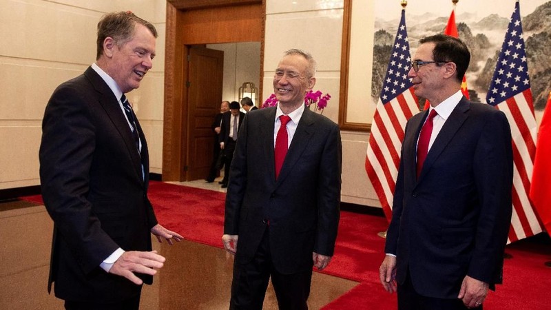 Perwakilan Dagang AS Robert Lighthizer dan Menteri Keuangan Steven Mnuchin mengadakan perundingan dengan para pejabat China.