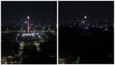 Selain ikon dunia, belasan bandara di Indonesia juga ikut merayakan Earth Hour, beberapa di antaranya Bandara Ngurah Rai Bali dan Bandara Adisutjipto Yogyakarta. (ANTARA FOTO/Sigid Kurniawan)