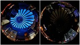 Dalam gerakan Earth Hour, sebanyak 7.000 kota di 180 negara mematikan lampu mulai pukul 20.30 sampai 21.30 waktu setempat. (REUTERS/Fabrizio Bensch)
