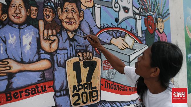 FOTO: Mural Pemilu 2019