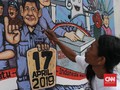 FOTO: Mural Pemilu 2019