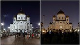 Dalam kegiatan Earth Hour tahun ini mempromosikan tema menjaga keanekaragaman hayati dengan tagar #Connect2Earth. (REUTERS/Tatyana Makeyeva)