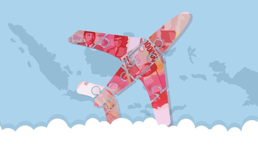 Asosiasi travel menyebut harga tiket domestik masih terlalu mahal dan membuat sepinya penumpang