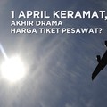 1 April, Akhir Drama Tarif Tiket Pesawat