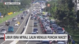 VIDEO: Libur Isra Mi'raj, Lalin Puncak Macet