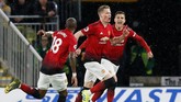 Manchester United sempat ungggul lebih dahulu atas Wolves melalui gol tendangan jarak jauh gelandang Scott McTominay pada menit ke-13. (REUTERS/Andrew Yates)