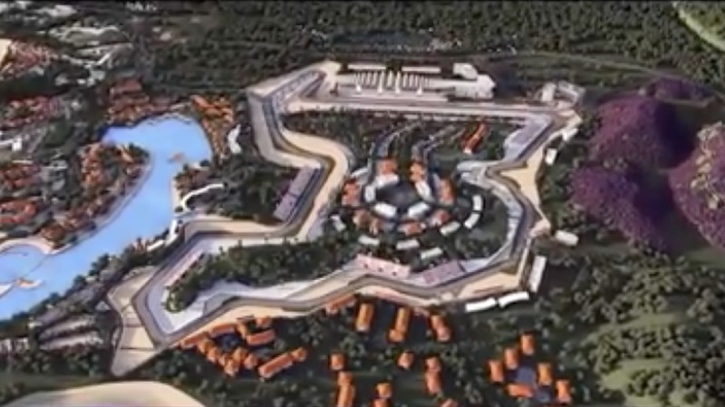 Tampilan infrastruktur Mandalika, provinsi NTB, yang akan menjadi salah satu sirkuit penyelenggara MotoGP.