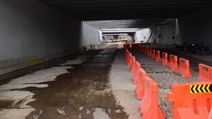 Kementerian Pekerjaan Umum dan Perumahan Rakyat (PUPR) terus memantau pembangunan underpass sepanjang 1,3 kilo meter itu.