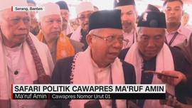 VIDEO: Ma'ruf Amin Harap Dukungan Warga Banten Bertambah
