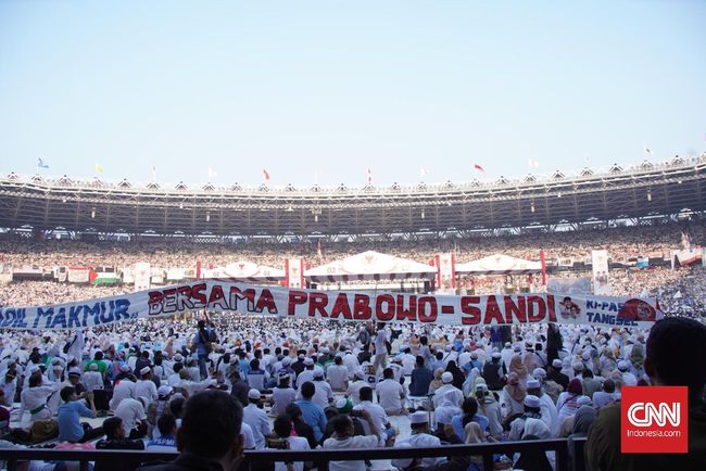 Prabowo-Sandi Klaim 1 Juta Orang Hadiri Kampanye Akbar di GBK