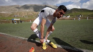 FOTO: Biwar Abdullah, Cristiano Ronaldo 'KW' dari Irak