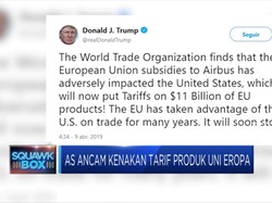 AS Siapkan Tarif USD 11 M untuk Produk Uni Eropa