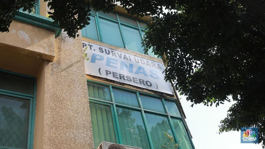 Suasana Kantor penas PT. Survei Udara Penas (Persero) (CNBC Indonesia/Muhammad Sabki)