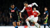 Arsenal mendapat kesempatan menjadi tuan rumah dalam leg pertama perempat final Liga Europa 2018/2019 menghadapi Napoli. (REUTERS/Eddie Keogh)
