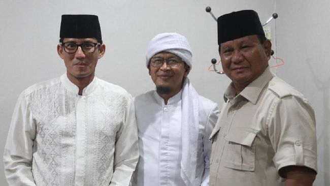 Aa Gym Resmi Dukung Prabowo-Sandi: Bismillah Saya Milih 02