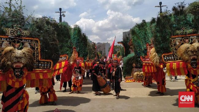 Puluhan Reog Ponorogo Ikut Kampanye Akbar Jokowi di GBK