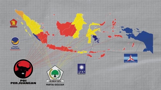 INFOGRAFIS: Peta Kekuatan Partai Politik di Pemilu 2014
