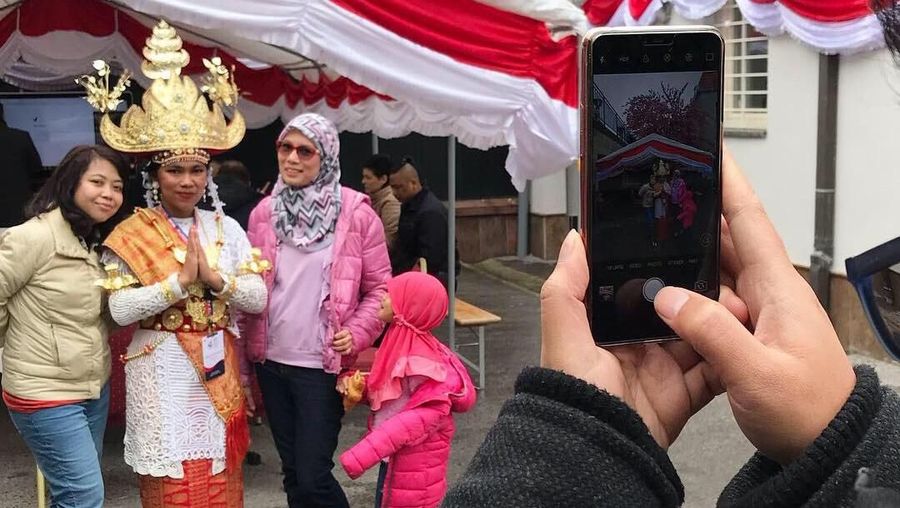 Suasana pemilu luar negeri di Zagreb, Kroasia.