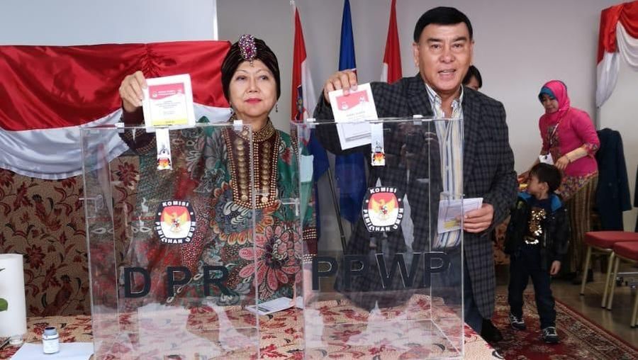 Suasana pemilu luar negeri di Zagreb, Kroasia.