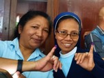Demi Ikut Pemilu, Suster Maria Tempuh 300 KM Menuju TPS