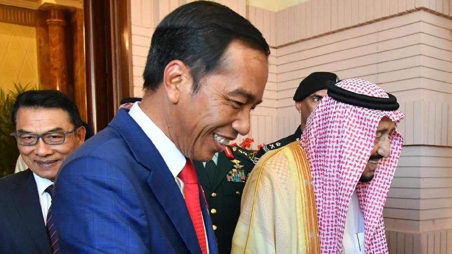 Pertemuan Jokowi dan Raja Salman di Riyadh, Arab Saudi, Minggu (14/4/2019). (Foto: Biro Pers Sekretariat Presiden)