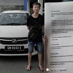 Sulit Berbicara, Sopir Grab Ini Malah Berikan Layanan Kelas 1