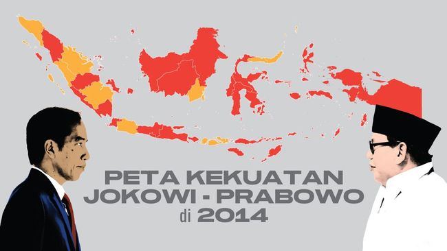 INFOGRAFIS: Peta Kekuatan Jokowi - Prabowo di Pemilu 2014