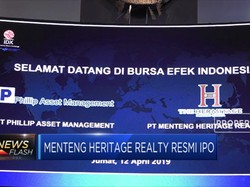 Menteng Heritage Realty Resmi Melantai di Bursa Efek