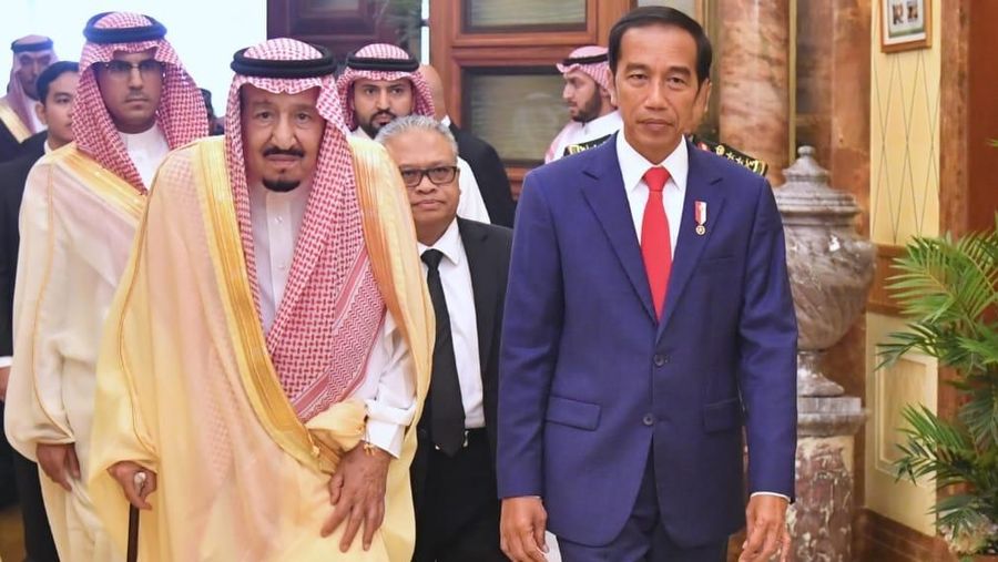 Pertemuan Jokowi dan Raja Salman di Riyadh, Arab Saudi, Minggu (14/4/2019). (Foto: Biro Pers Sekretariat Presiden)