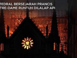 Melihat Dahsyatnya Kebakaran Katedral Notre-Dame Paris