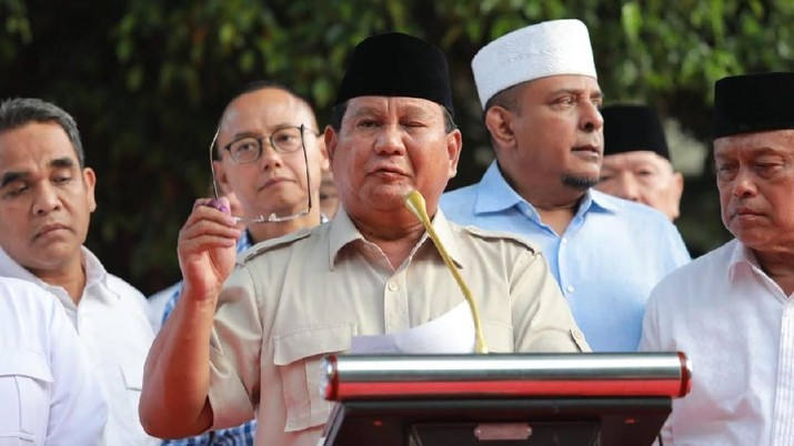 Pernyataan Lengkap Prabowo Komentari Exit Poll & Quick Count