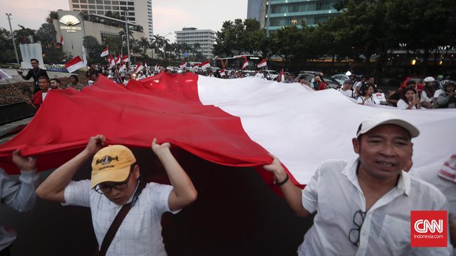 FOTO: Riuh Pendukung Jokowi Rayakan 'Kemenangan'