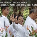Gaya Santai Para Menteri Saat Nyoblos di TPS