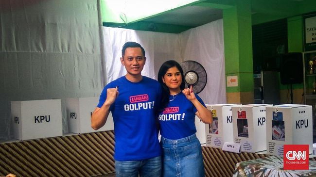 Usai Kampanye 7 Bulan, AHY Lega Akhirnya Nyoblos