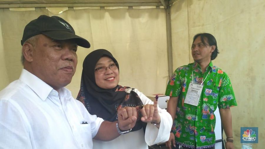 Menteri Basuki hanya bisa mencoblos pasangan calon presiden dan calon wakil presiden saja.