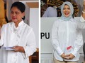 Heels Iriana Jokowi dan Lipstik Merah Nur Asia Uno di Pemilu