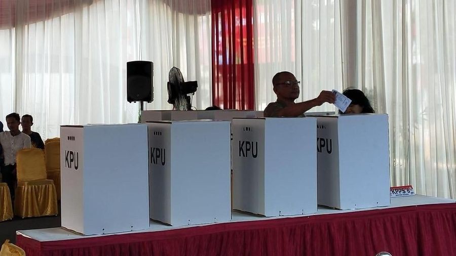 Suasana TPS tempat Jokowi akan memberikan hak suaranya di Pemilu 2019.