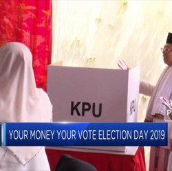 Ma'ruf Amin Gunakan Hak Suara di Jakarta Utara