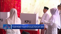 Ma'ruf Amin Gunakan Hak Suara di Jakarta Utara