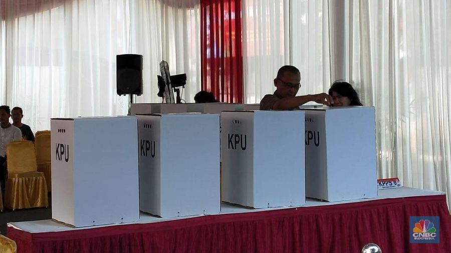 Suasana TPS tempat Jokowi akan memberikan hak suaranya di Pemilu 2019.