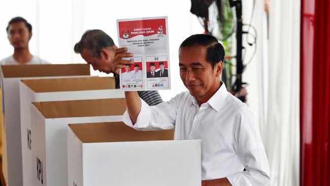 Quick Count Median 41,93 Persen Suara: Jokowi 54,65 Persen
