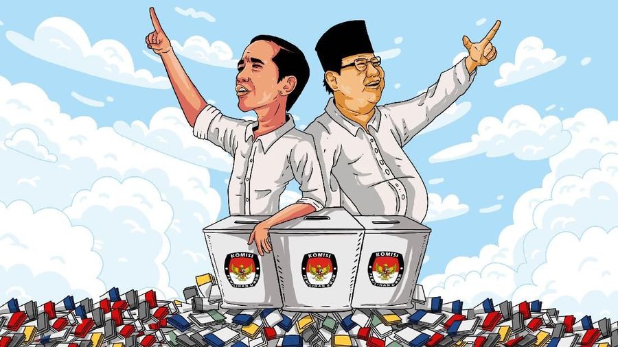 Situs Komisi Pemilihan Umum (KPU) terus memuat hasil penghitungan sementara pemilihan presiden 2019.