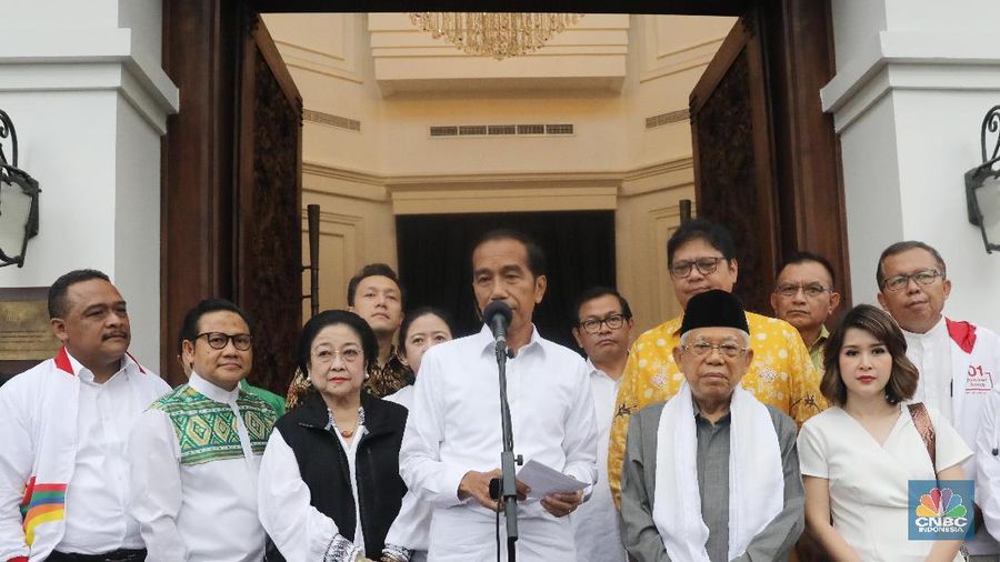 Pasangan calon presiden nomor urut 01 Joko Widodo - Ma'ruf Amin sore ini menggelar pertemuan dengan Koalisi Partai Politik Indonesia Kerja.