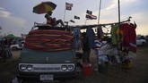 Festival ganja Pan Buriram berakhir pada Minggu (21/4), kota tempat digelarnya festival ini sekitar lima jam dari kota Bangkok. (Buriram (AFP/Lillian SUWANRUMPHA)