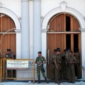 Sri Lankan military stand guard in front of the St. Anthony's Shrine, Kochchikade church after an explosion in Colombo, Sri Lanka April 21, 2019. REUTERS/Dinuka Liyanawatte