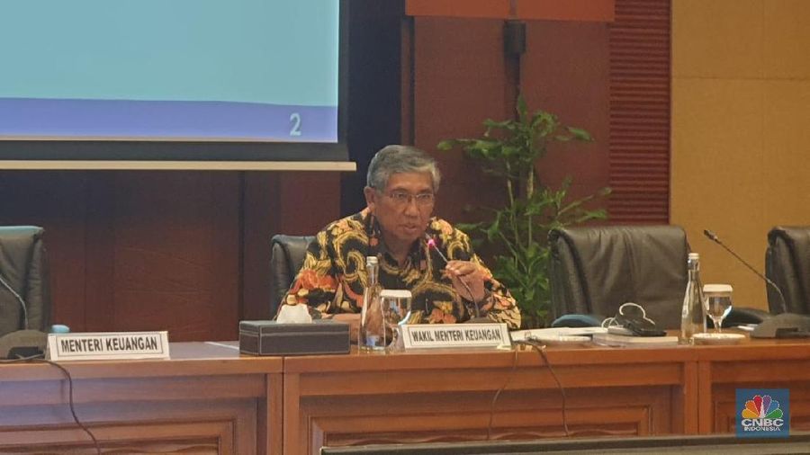 Keterangan pers APBN KiTa (CNBC Indonesia/Iswari Anggit)