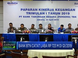 Bank BTN  Catat Laba Rp 723 M di Q1/2019