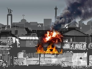 Kebakaran Rumah di Kemayoran Dipicu Korsleting, 1 Warga Terluka