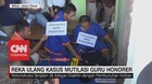 VIDEO: Reka Ulang Kasus Mutilasi Guru Honorer, Warga Heboh