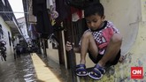 Anies mengatakan bahwa sedang ada pembangunan dua waduk kering di Ciawi. Pembangunan waduk ini diharapkan bisa mengurangi atau setidaknya mengatur volume air yang mengalir hingga ke Jakarta. (CNN Indonesia/Adhi Wicaksono)